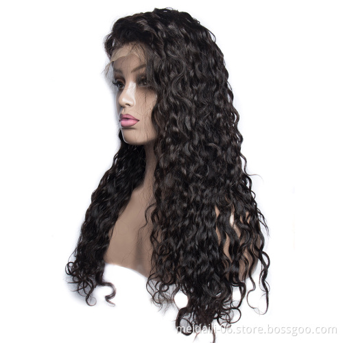 Real remy hair extension peruvian water wave virgin cuticle aligned hair weft 100% human hair